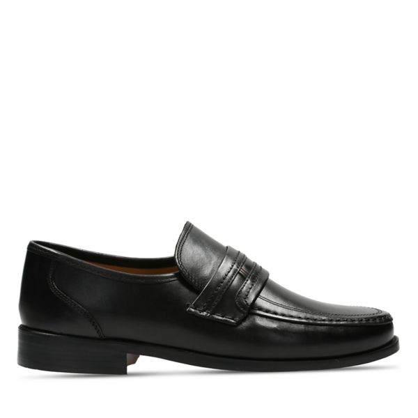 Clarks Mens Astute Drop Wide Fit Shoes Black | USA-3698572
